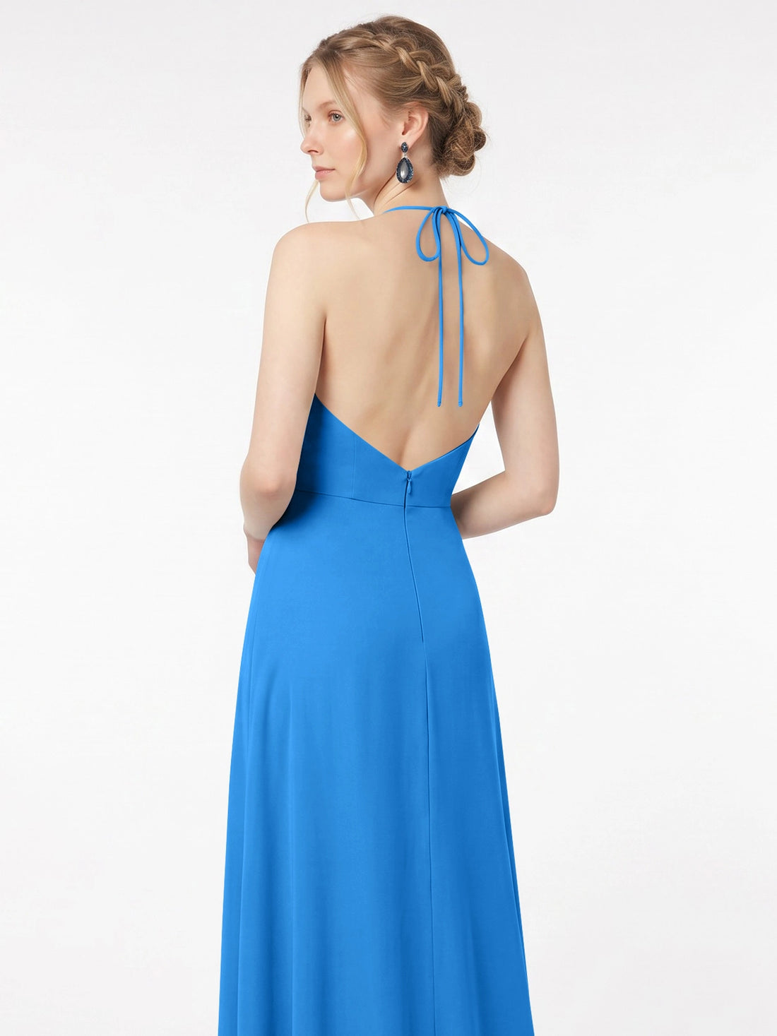 Chiffon Bridesmaid Dress with Halter 