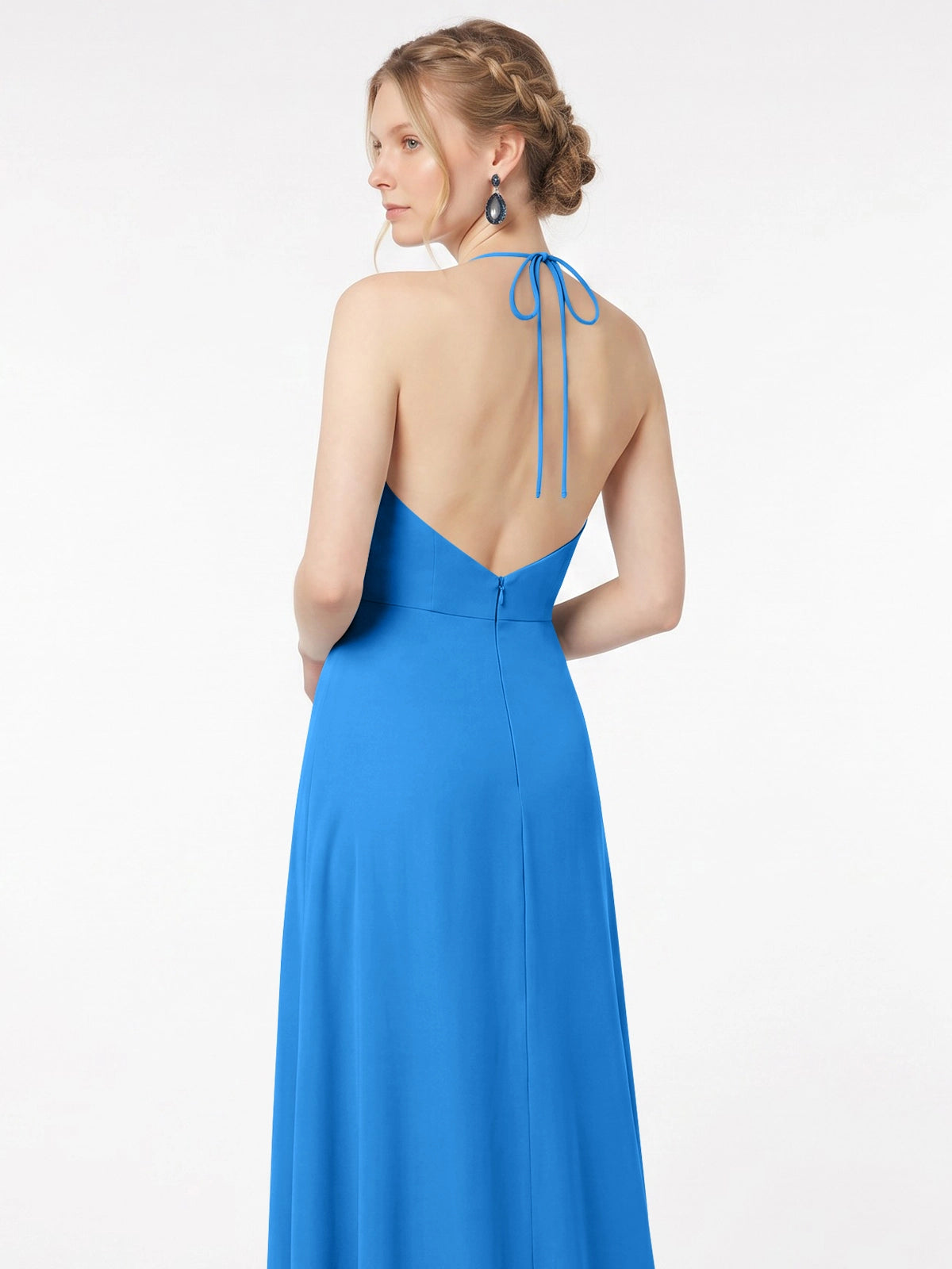 Chiffon Bridesmaid Dress with Halter 