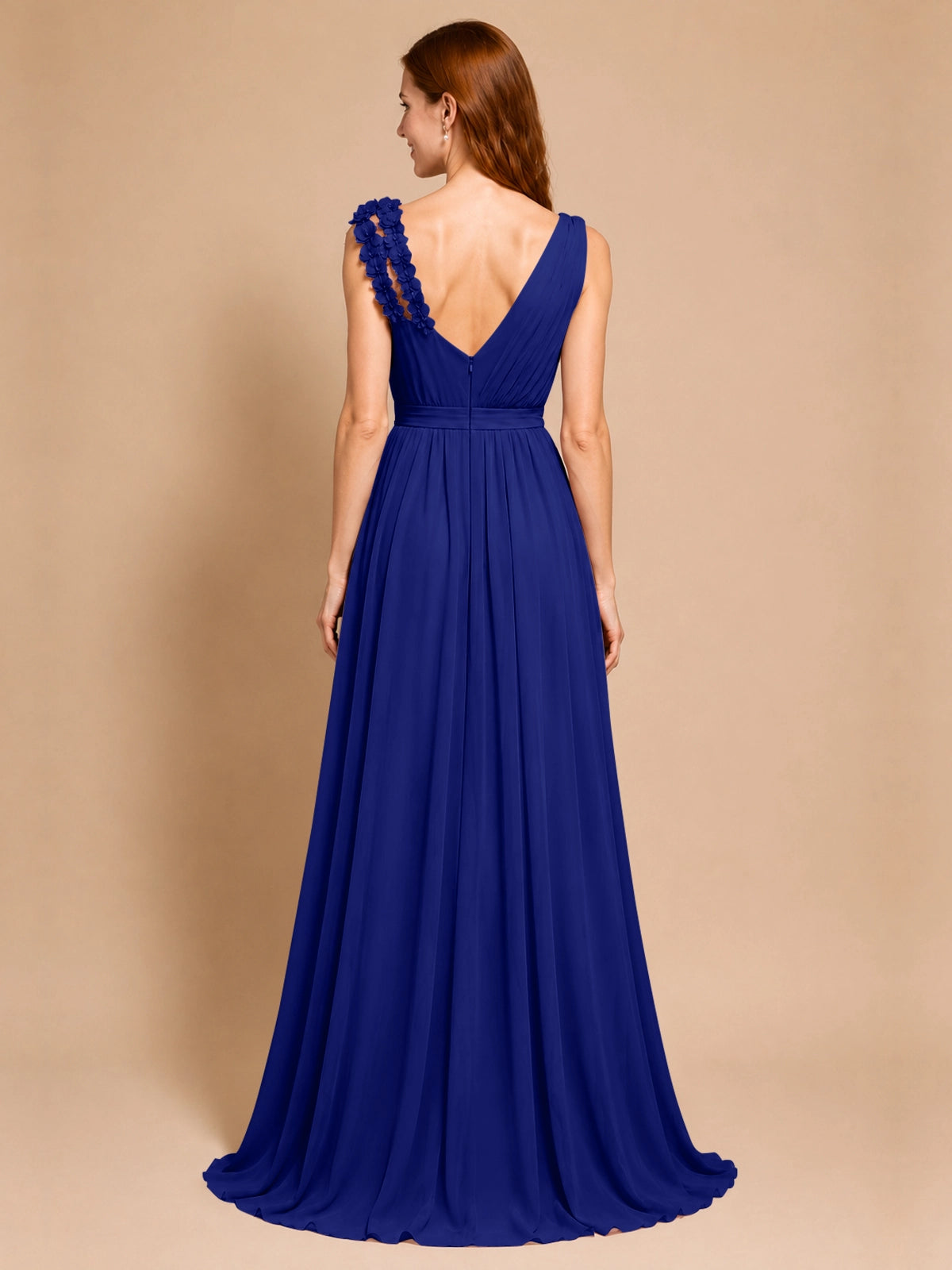 Chiffon Prom Dress with Appliques