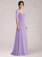 Lace Mother of the Bride Dress with Half Sleeves