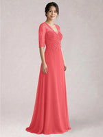 Lace Mother of the Bride Dress with Half Sleeves