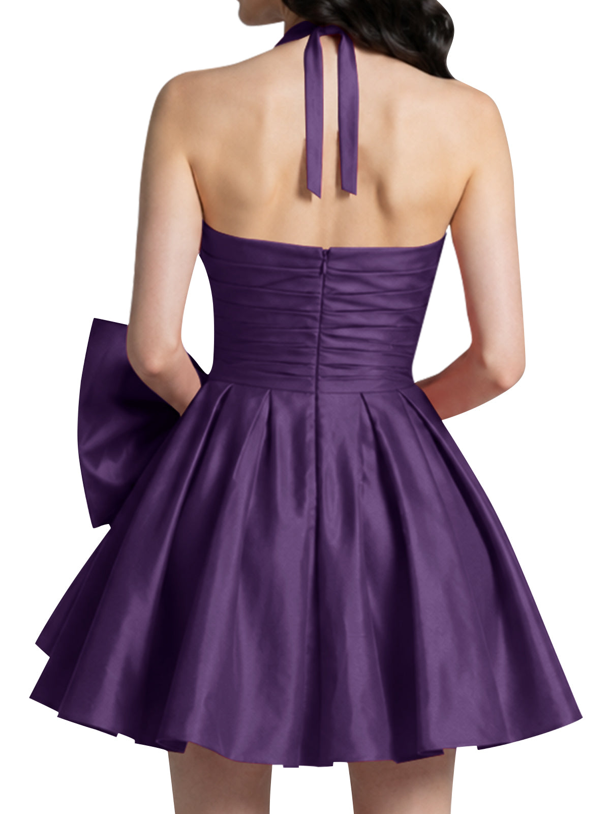 Halter Oversized Bow Mini Dress 