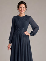 Chiffon Mother of the Bride Dress with Jewel Neckline 