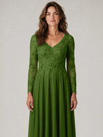 A-line Mother of the Bride Dress with Appliques