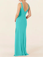 Chiffon Bridesmaid Dress with Slit 