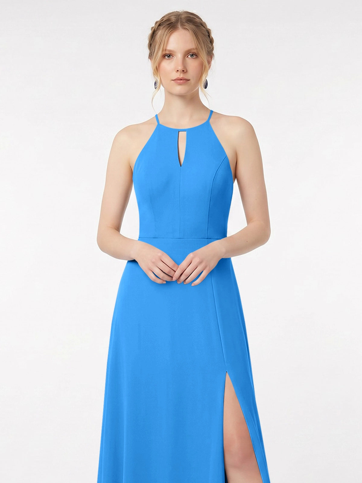 Chiffon Bridesmaid Dress with Halter 