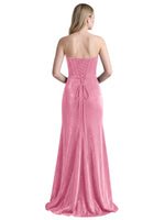 Velvet Prom Dress with Beaded Applique 
