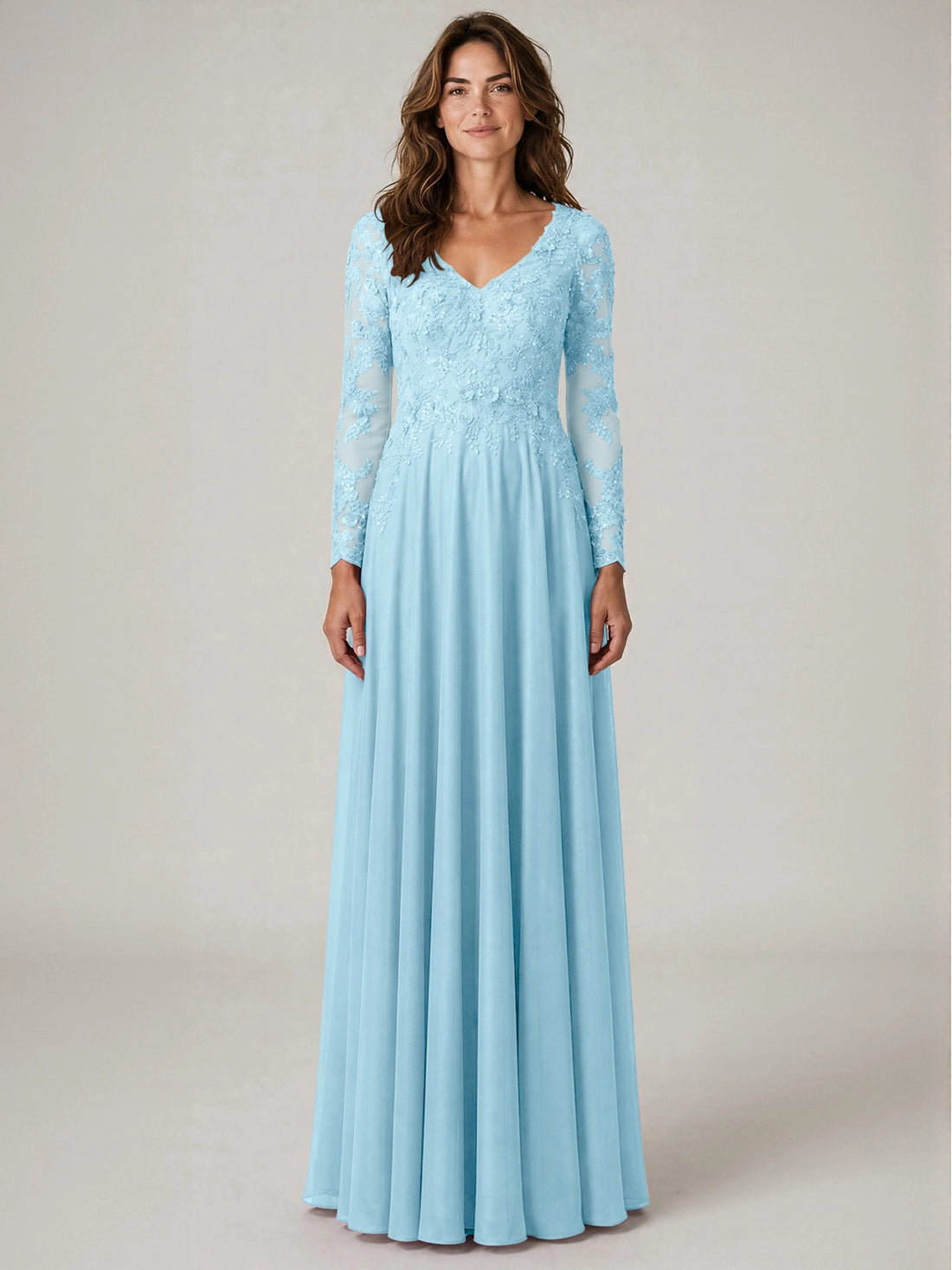 A-line Mother of the Bride Dress with Appliques