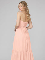 Strapless Bridesmaid Dress with Slit 