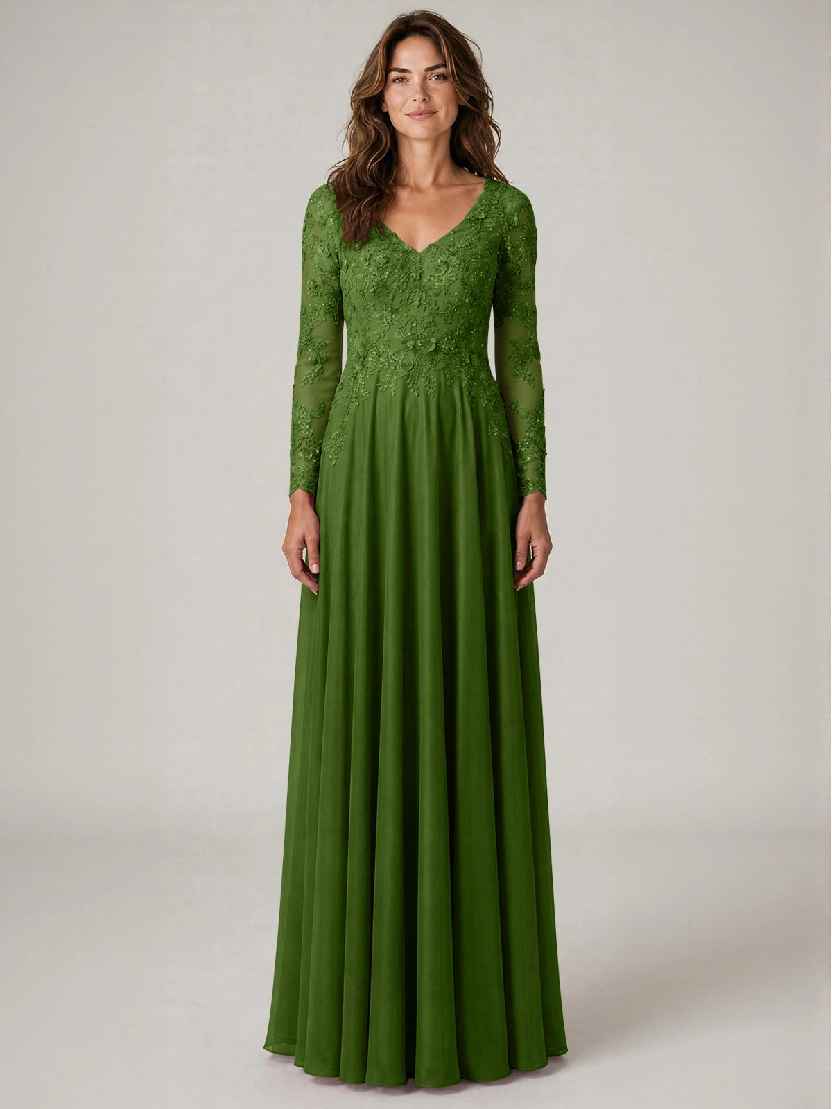 A-line Mother of the Bride Dress with Appliques