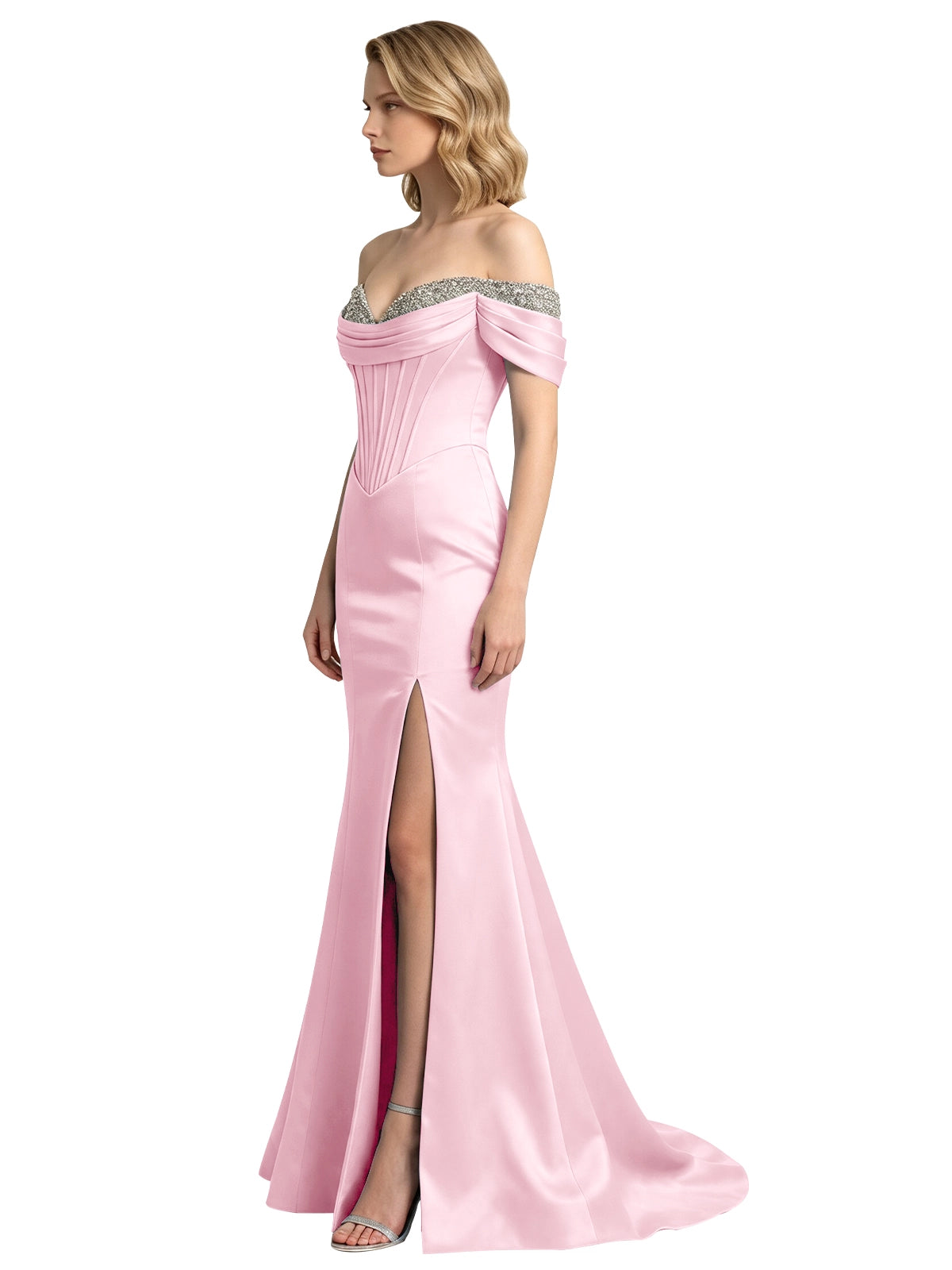 Corset Beaded Trumpet Prom Dress 