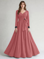 Stretch Satin Mother of the Bride Dress with Crystal