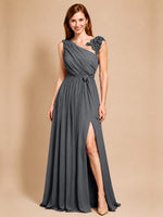 Chiffon Prom Dress with Appliques
