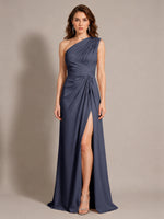 One-Shoulder Prom Dress with Slit