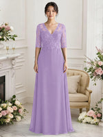 Lace Mother of the Bride Dress with Half Sleeves