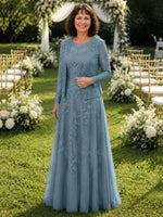 A-line Mother of the Bride Dress with Lace 