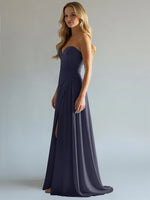 Sweetheart Bridesmaid Dress with Slit 