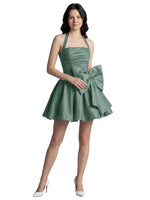 Halter Oversized Bow Mini Dress 