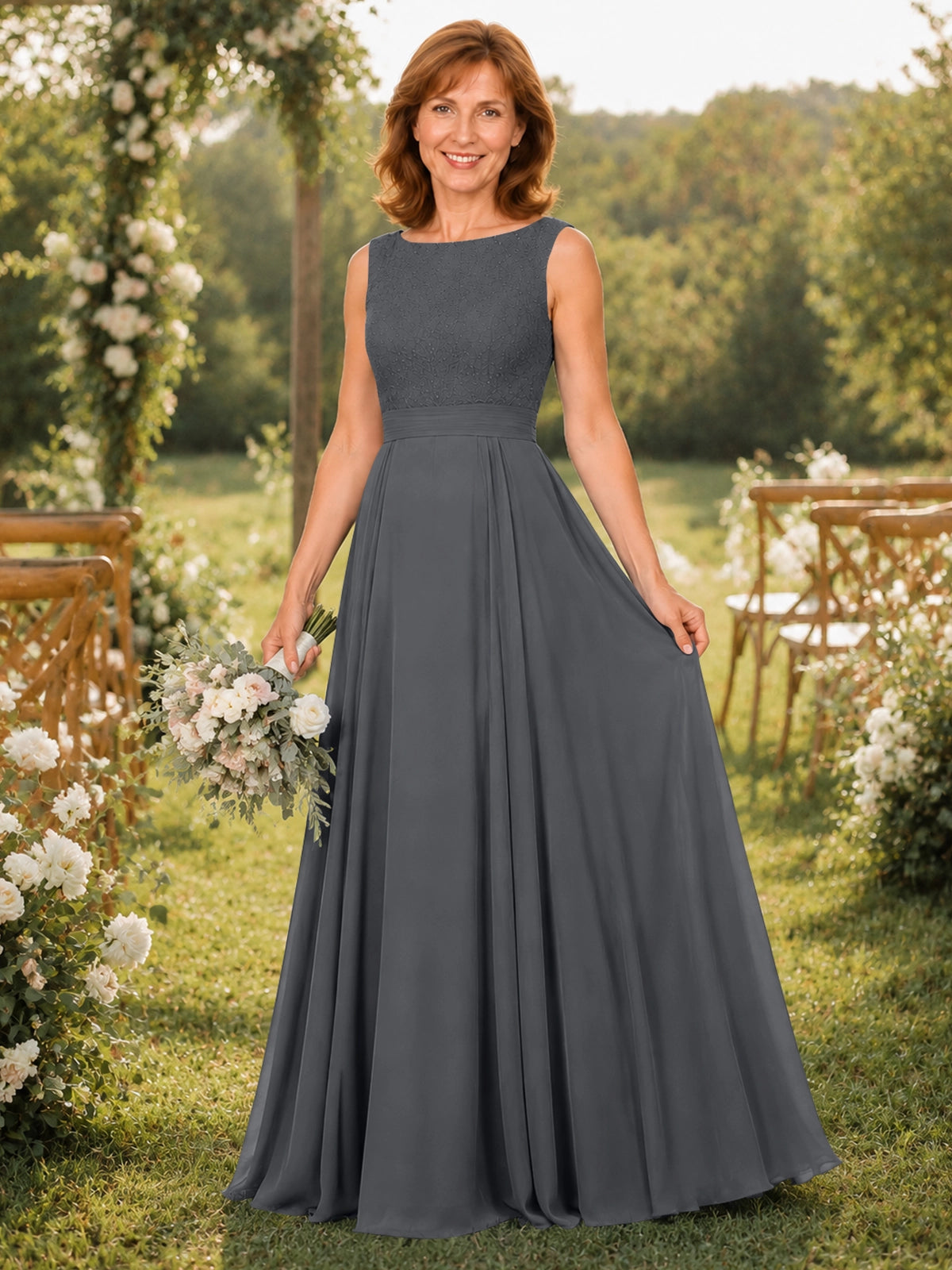 A-line Mother of the Bride Dress