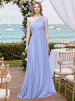 One-Shoulder Side Cut-Out Bridesmaid Dress 