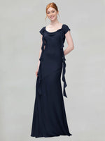 Flowy Ruffle Sheath Bridesmaid Dress 