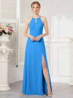 Chiffon Bridesmaid Dress with Halter 