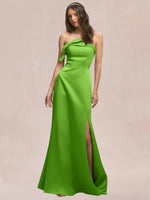 Satin Bow Accent Bridesmaid Dress 