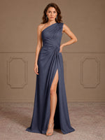 One-Shoulder Prom Dress with Slit