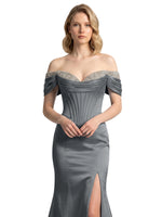 Corset Beaded Trumpet Prom Dress 