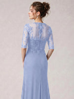Lace Mother of the Bride Dress with Half Sleeves