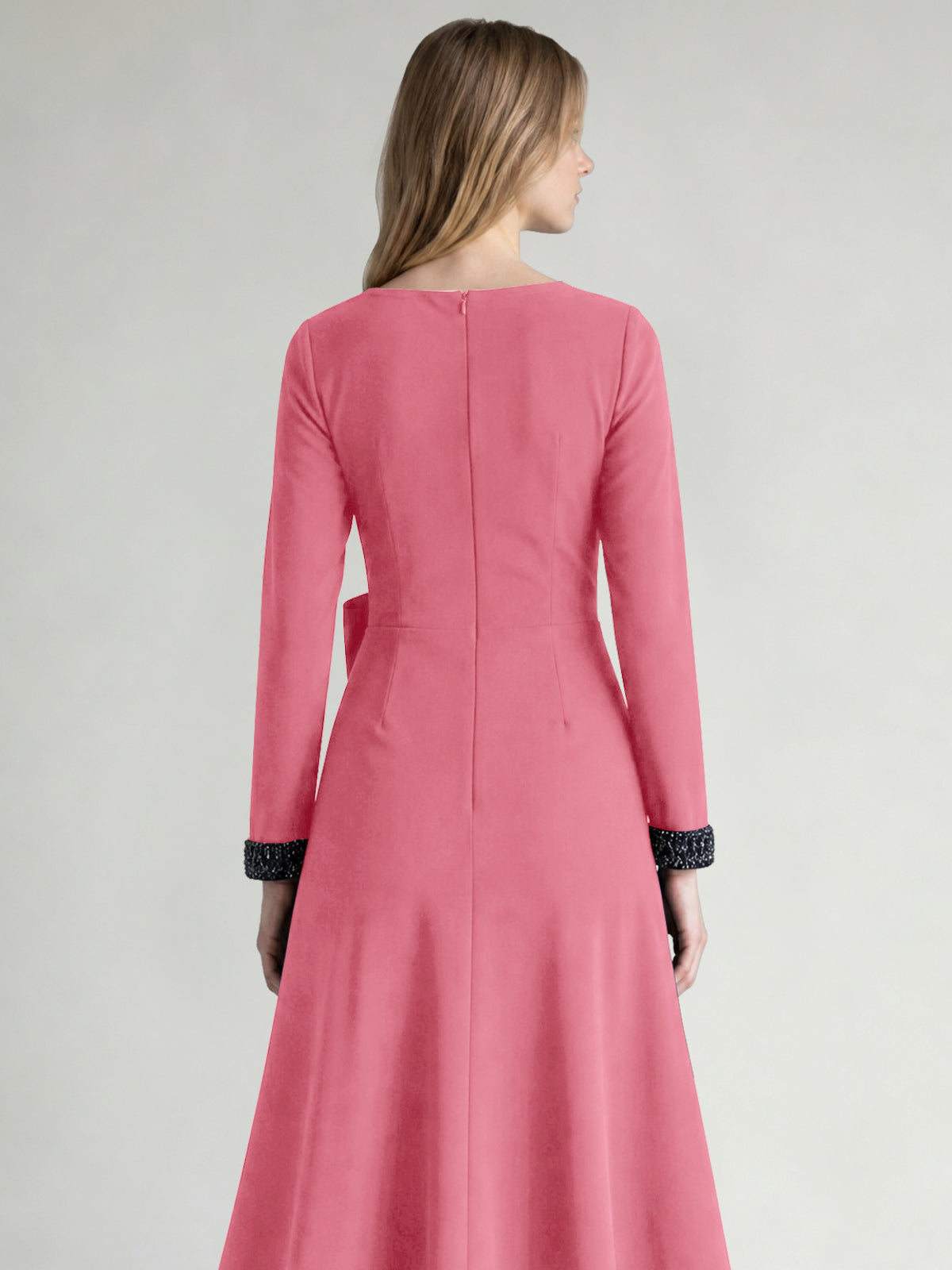 Stretch Satin Mother of the Bride Dress with Crystal