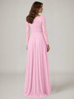 A-line Mother of the Bride Dress with Appliques