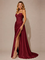 Silk-like Prom Dress with Appliques