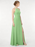 Chiffon Bridesmaid Dress with Halter 