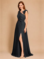 Chiffon Prom Dress with Appliques
