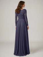 A-line Mother of the Bride Dress with Appliques