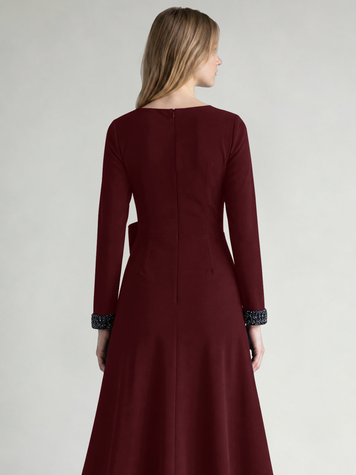 Stretch Satin Mother of the Bride Dress with Crystal