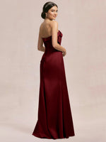 Satin Bow Accent Bridesmaid Dress 