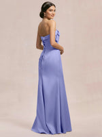 Satin Bow Accent Bridesmaid Dress 