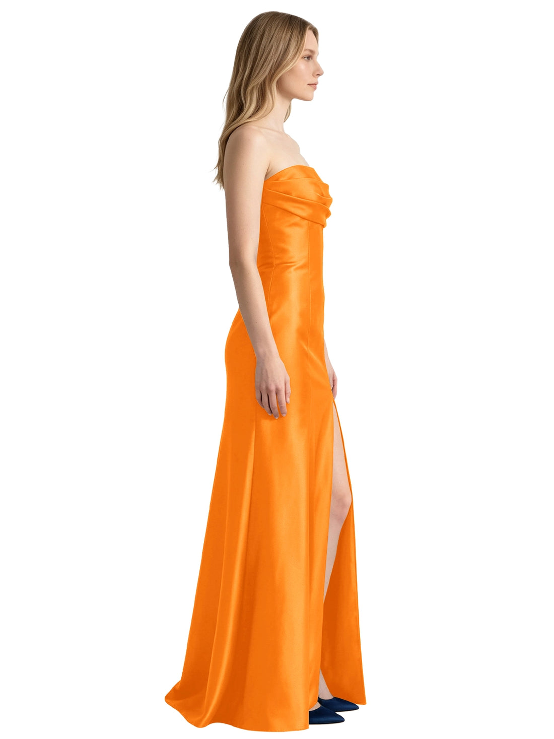 Strapless Ruched Bodice Prom Dress 