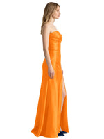 Strapless Ruched Bodice Prom Dress 