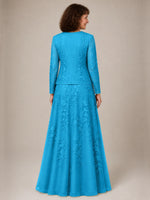 A-line Mother of the Bride Dress with Lace 