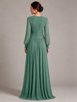 Chiffon Mother of the Bride Dress with Jewel Neckline 