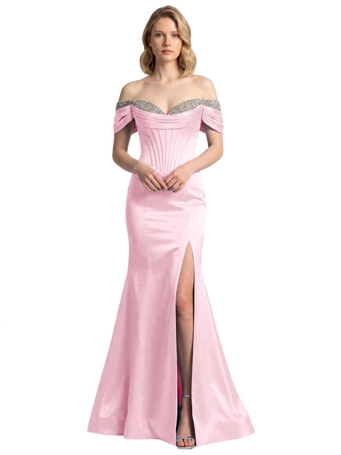 Corset Beaded Trumpet Prom Dress 