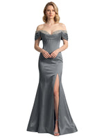 Corset Beaded Trumpet Prom Dress 