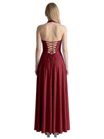 Halter Beaded Prom Dress 