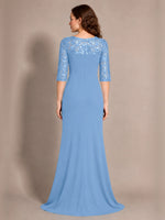 Lace Mother of the Bride Dress with Applique 
