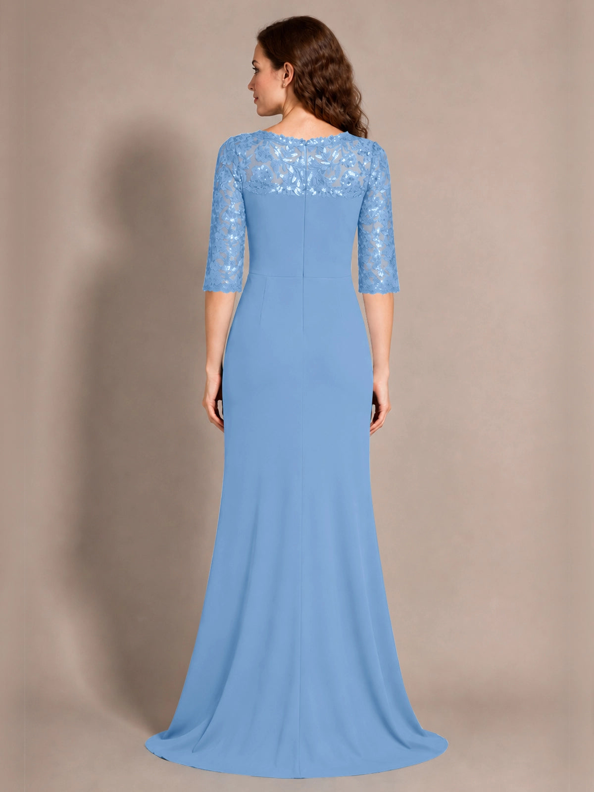 Lace Mother of the Bride Dress with Applique 