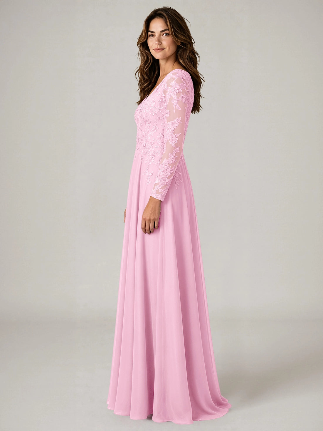 A-line Mother of the Bride Dress with Appliques