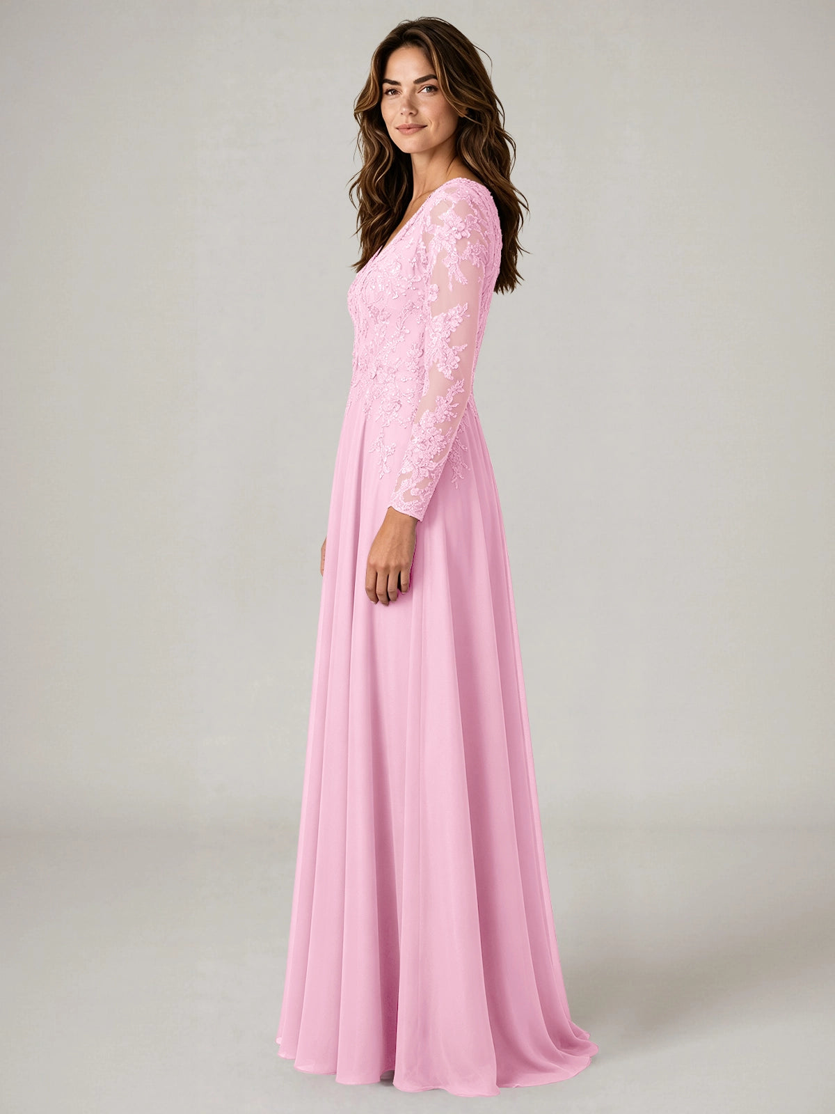 A-line Mother of the Bride Dress with Appliques